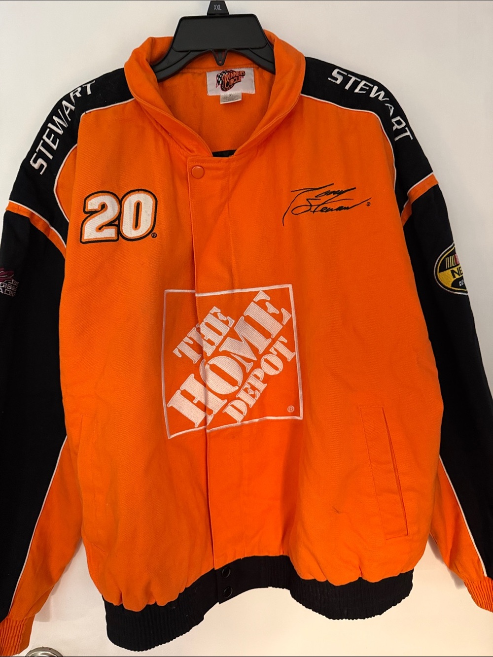 Tony Stewart #20 The Home Depot Racing Jacket - Orange & Black